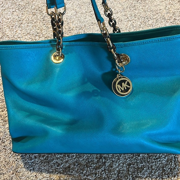 Michael Kors teal and tortoiseshell bag! - Picture 9 of 10
